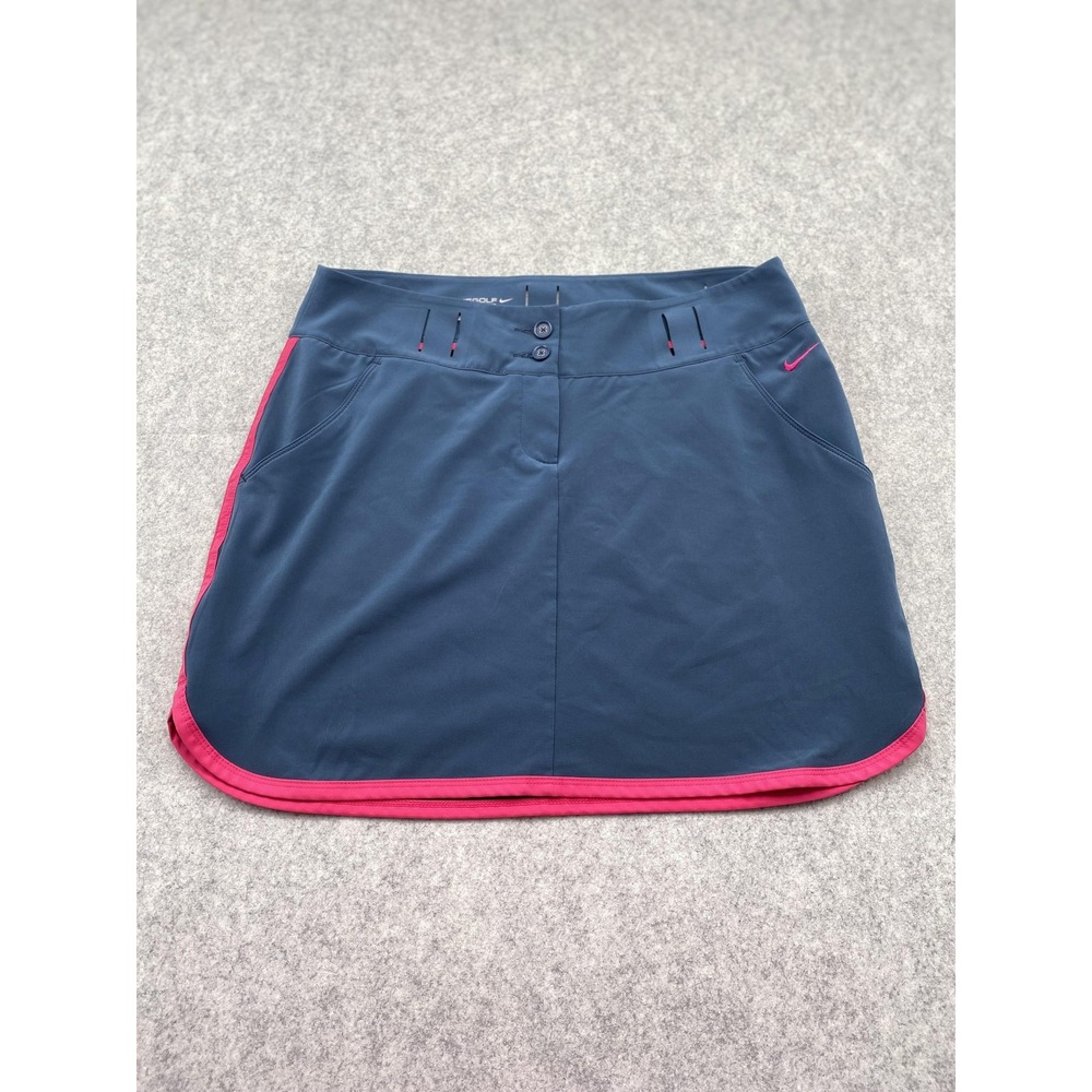 Nike Golf Skort Womens 8 Blue Dri-Fit Tour Performance Pockets Athletic Golf